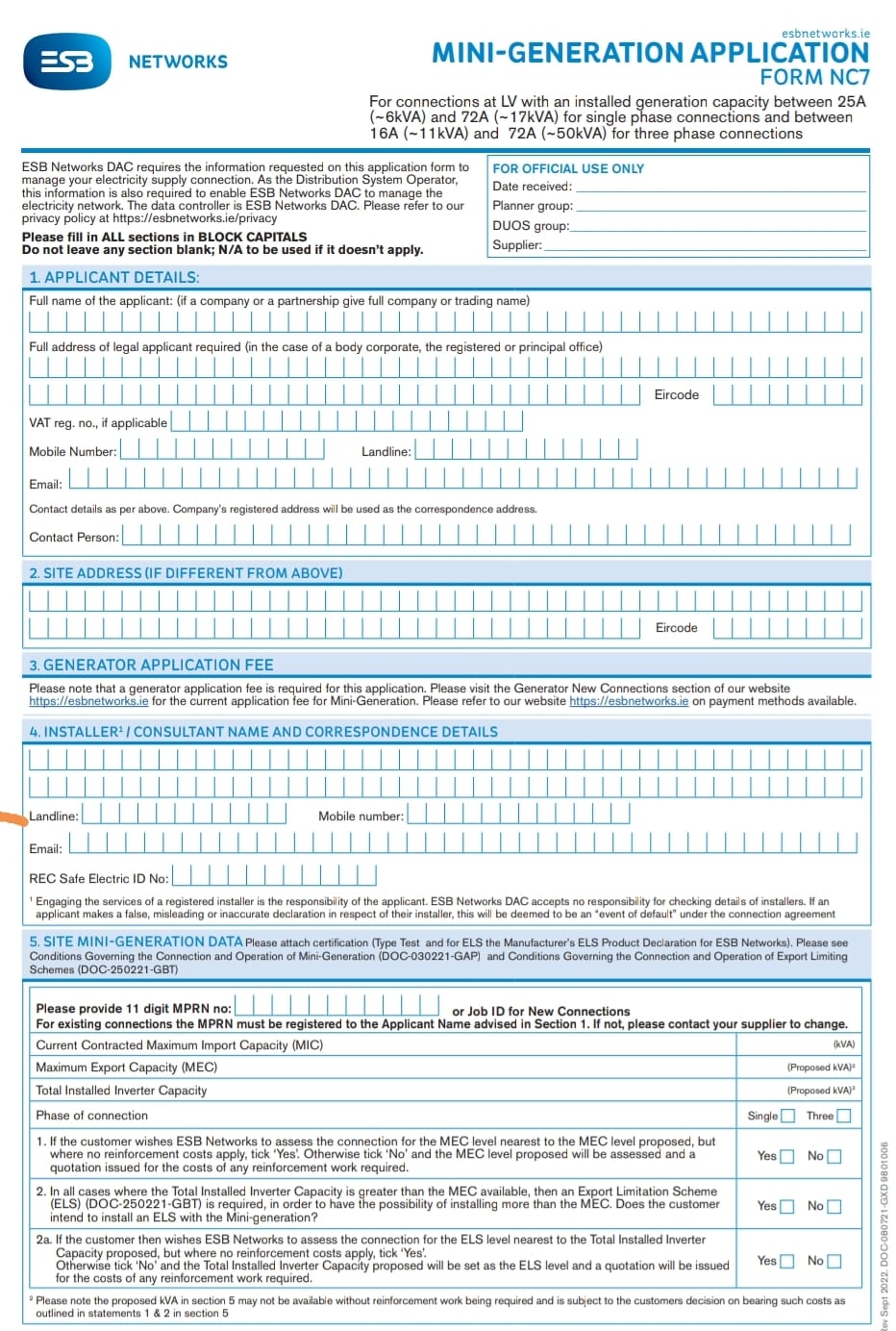 NC7 Application Done For You