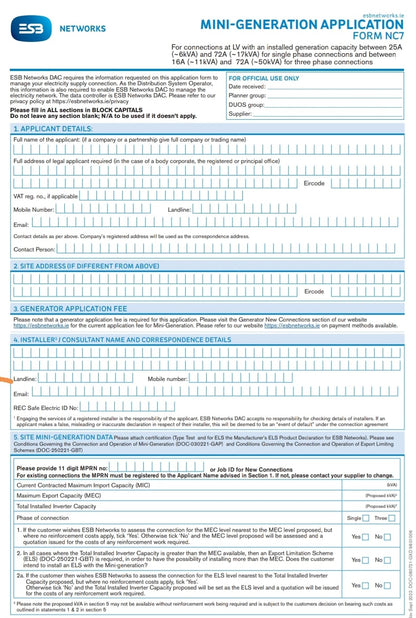 NC7 Application Submission Service – Done For You (6kVA–50kVA PV Systems)